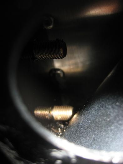 Lowest screws between motor mounts and engine mount, are too long; they bump the diagonal tube inside.