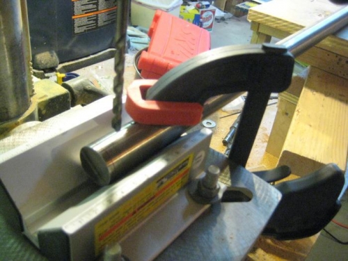 Drilling the first gear leg