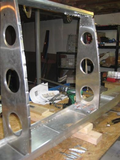 Ribs #1 and #2 removed to allow drill access to the root rib.