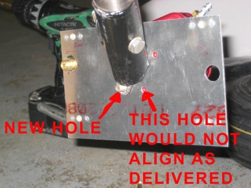 Factory and now holes from the back side.