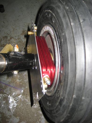 With a spacer (see next page) the brake body JUST clears the wheel.