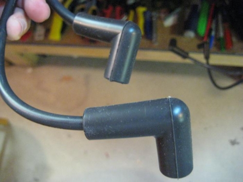 I also put the L-shaped covers on the end of the 4 magnetron wires.