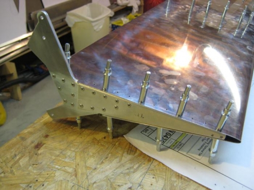 Bottom of rudder with rudder control horn