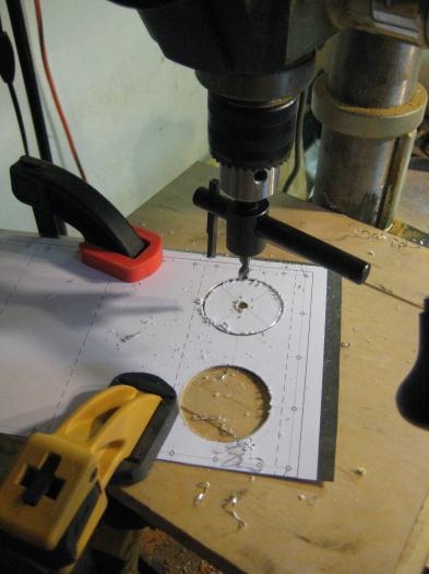 Cutting the holes with a fly cutter