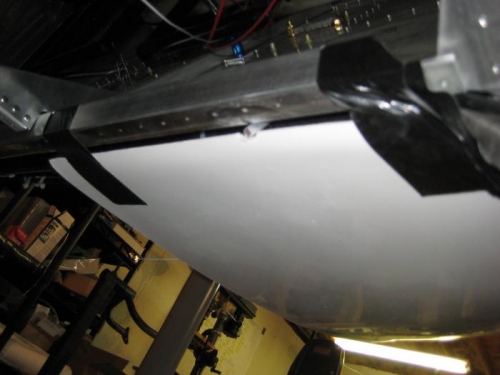 Underside of cowl where it meets the fuselage.