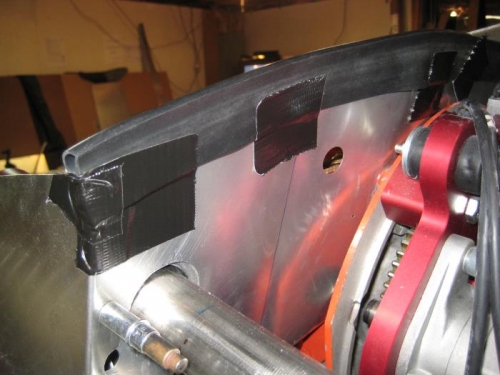 Some duct tape to temporarily hold the baffle seal material in place.