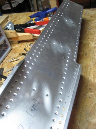 Dimpled, ready for flush rivets