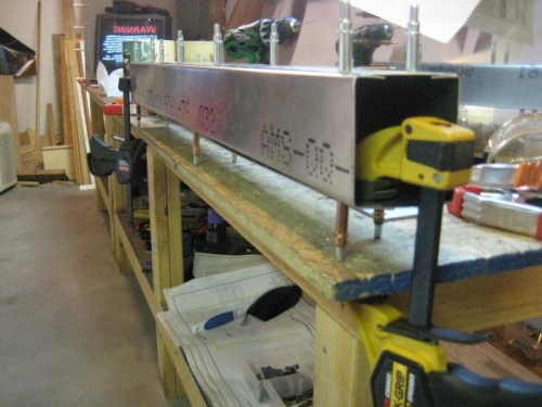 Other end clamped LIGHTLY in place