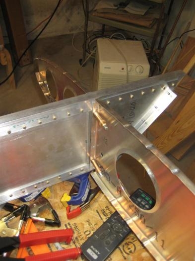 #12 ribs cleco'd and ready for riveting.