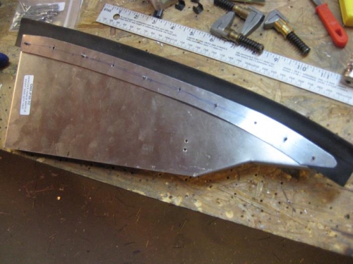 Added flexible baffle seal between, drilled through, and cleco'd.