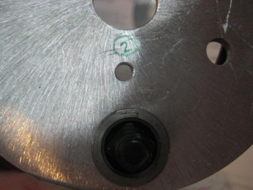 Hole drilled for tab on axle. #2 matches up with a specific axle.