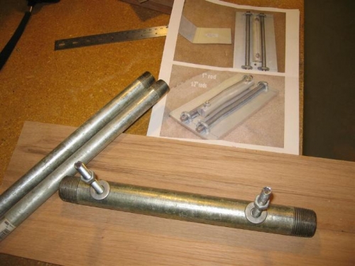 Bending jig in progress