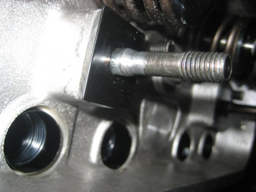 Filed and sanded the gouge in the rocker stud.