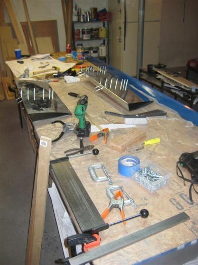 Both elevators on the work bench