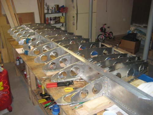 Progress for the night. Just the 01 and 02 ribs to go.