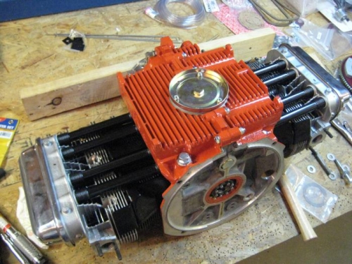 Off the engine stand and on the table.