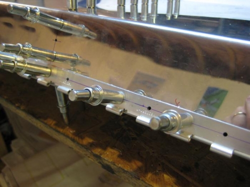 Rudder drilled and cleco'd.