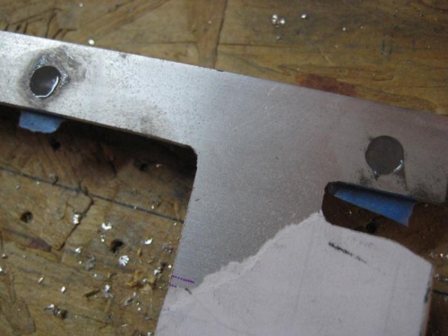 JB Weld in the holes accidentally countersunk