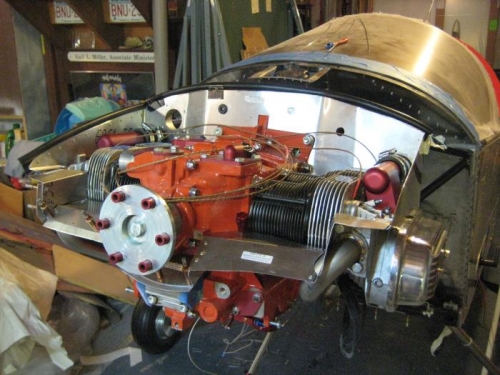 Extended lower baffles at center and left.