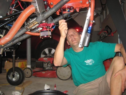 Working on the sump plate