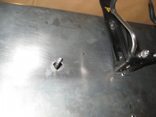 Same pin from the front of the spar tunnel