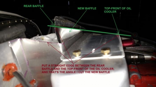 How I got the angle to cut the new baffle