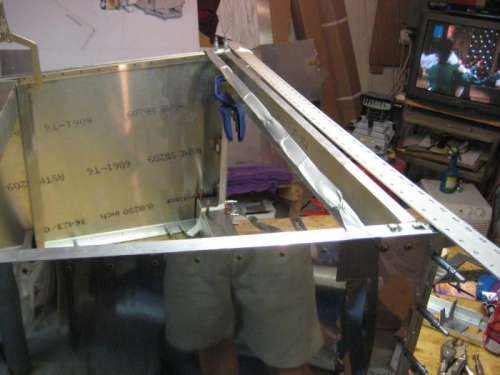 Folded duct tape across the top to hold the fuselage at 40