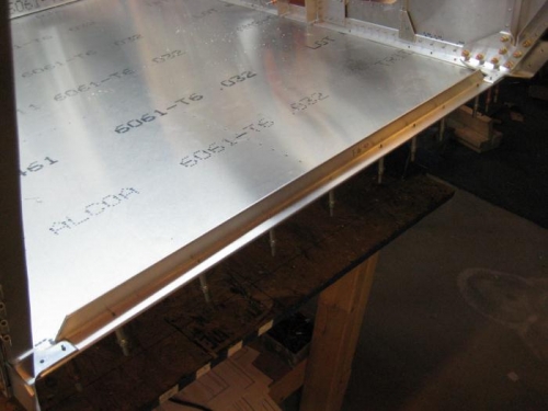 Lower cross tie pilot drilled and cleco'd