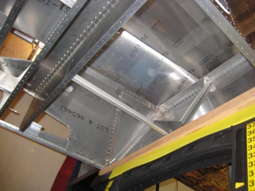 Bottom skin removed for access