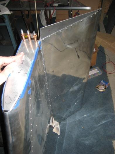 Rudder swinging to port.