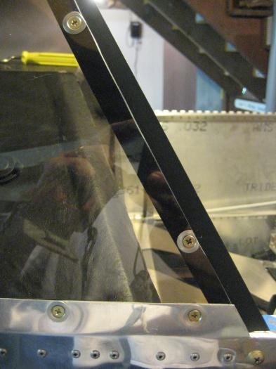 Windscreen with ground down washers.