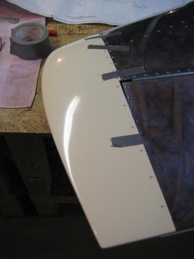 Held in place with duct tape for drilling