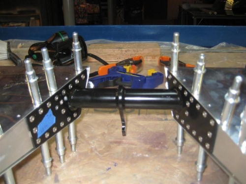 Horn assembly in place