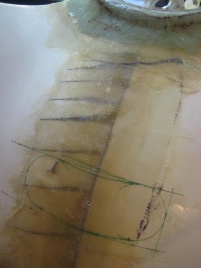 Oil cooler cutout location.