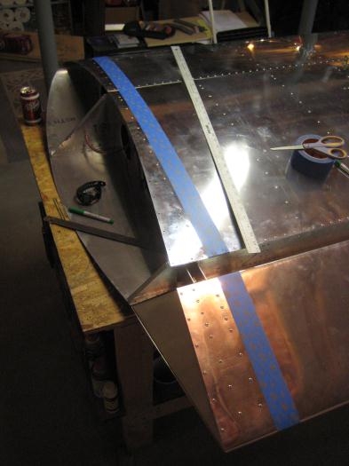 Measured and masked off for wing tip paint.