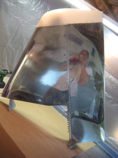 The vertical tail completed.