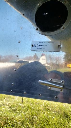 Antenna near inspection opening