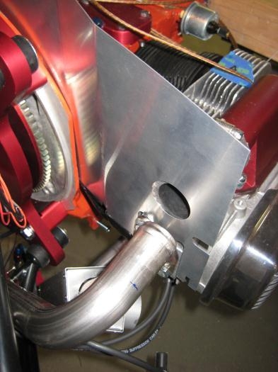 Engine baffle at right rear.