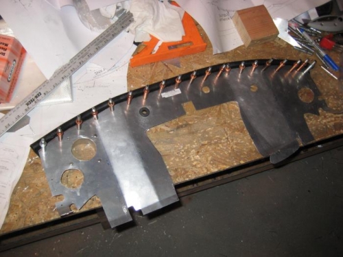 Rear baffle seal ready for deburring