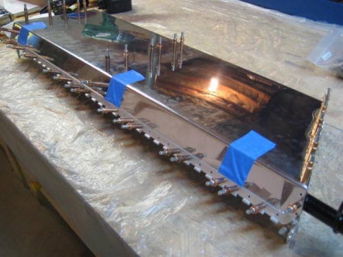 Left elevator: all hinge and bottom surface holes updrilled