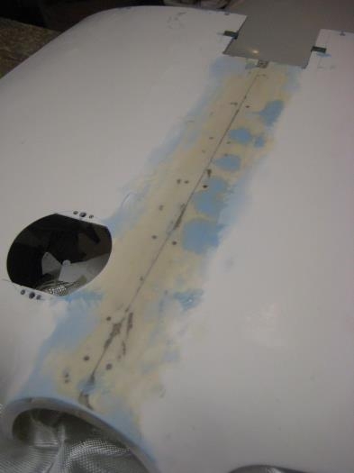 Filler sanded, then a little more added.