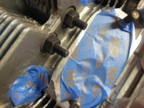 Tape up all the orrifices before cutting.