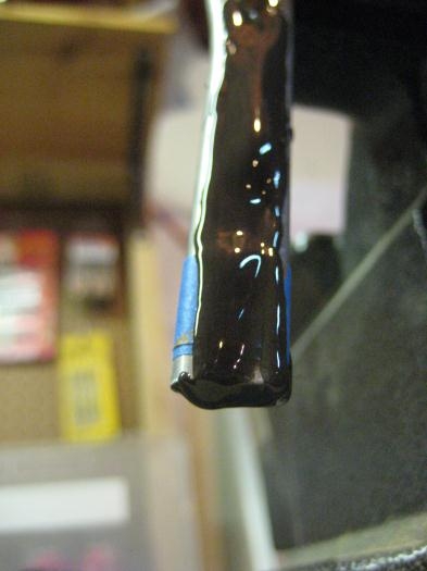 JB Weld filling the open ends of the two tubes