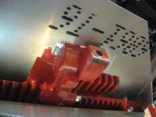 Upper oil cooler baffle, viewed from below.