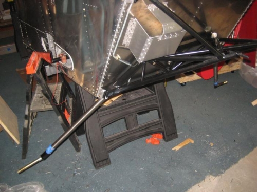 Gear and axles temporarily in place.