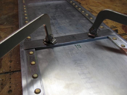 Thin and thick spacers (stacked) and clamped for drilling.