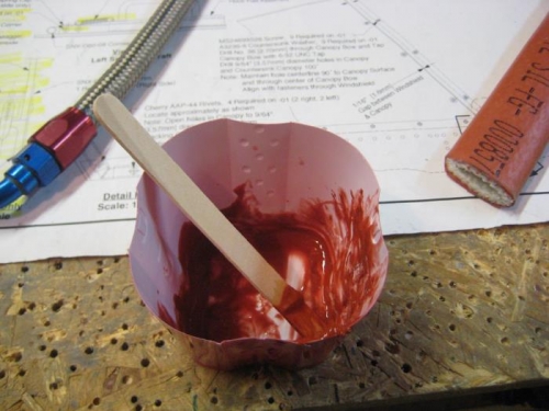 RTV mixed with mineral spirits