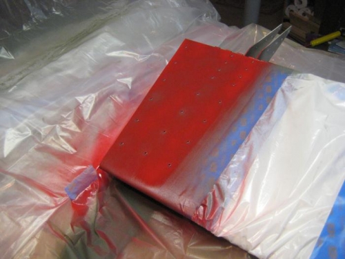 1st thin layer of paint on aileron
