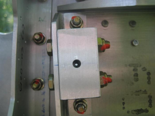 Looking through the attach block, and seeing daylight on the other side.