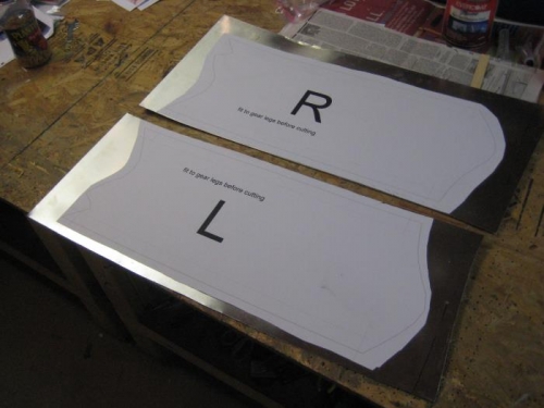 Flip the sheet over and spray-cement the patterns in place.